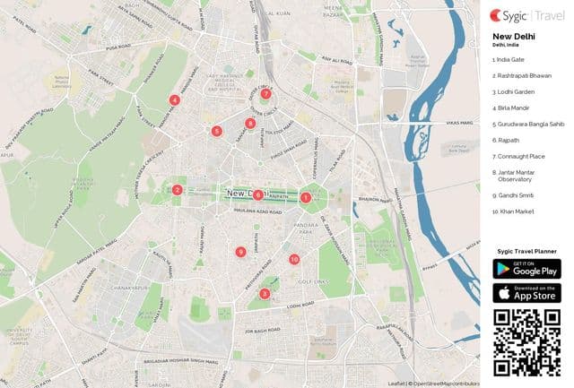 New Delhi sights map